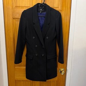 H&M black peacoat